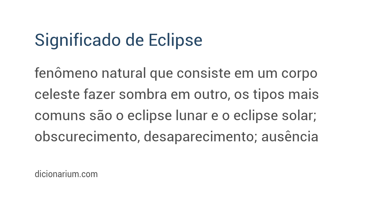 Significado de eclipse