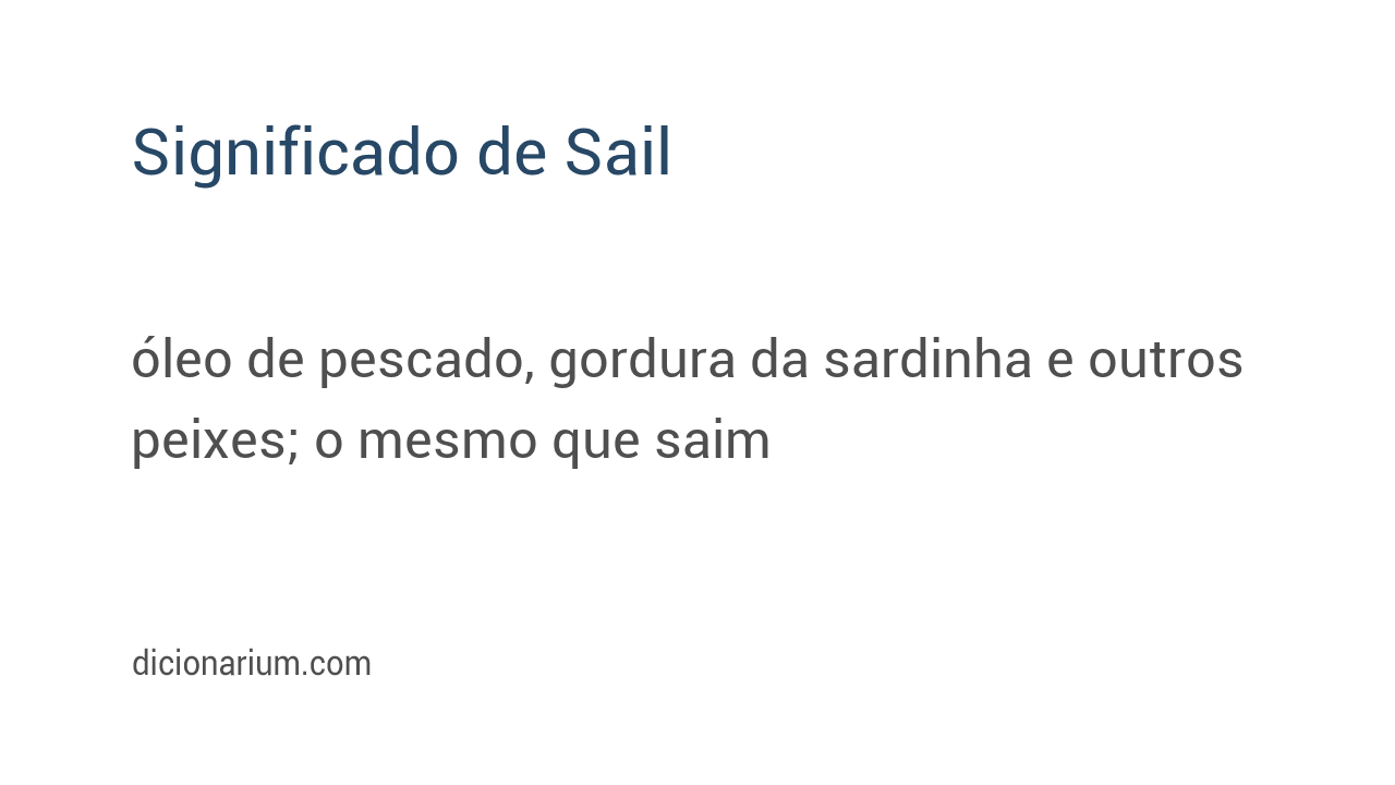 Significado de sail