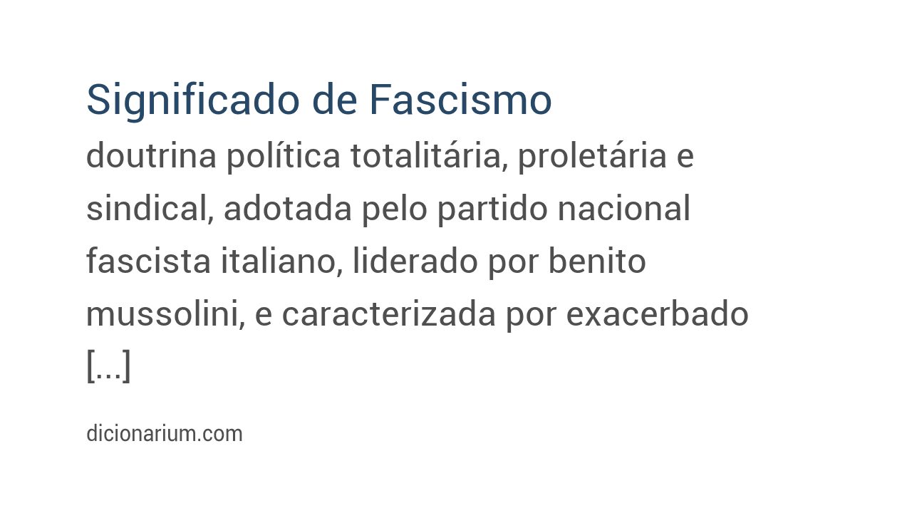Significado de fascismo