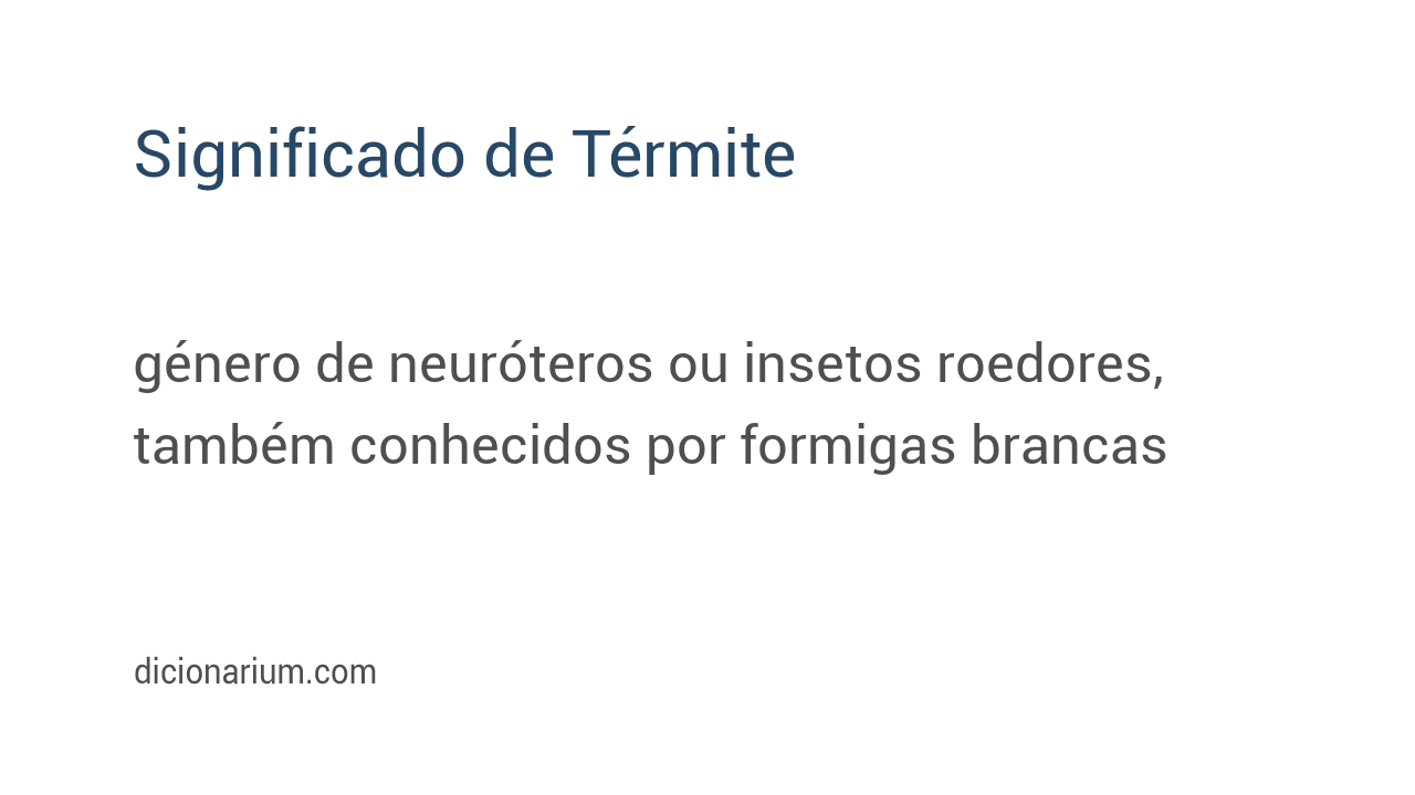 Significado de térmite