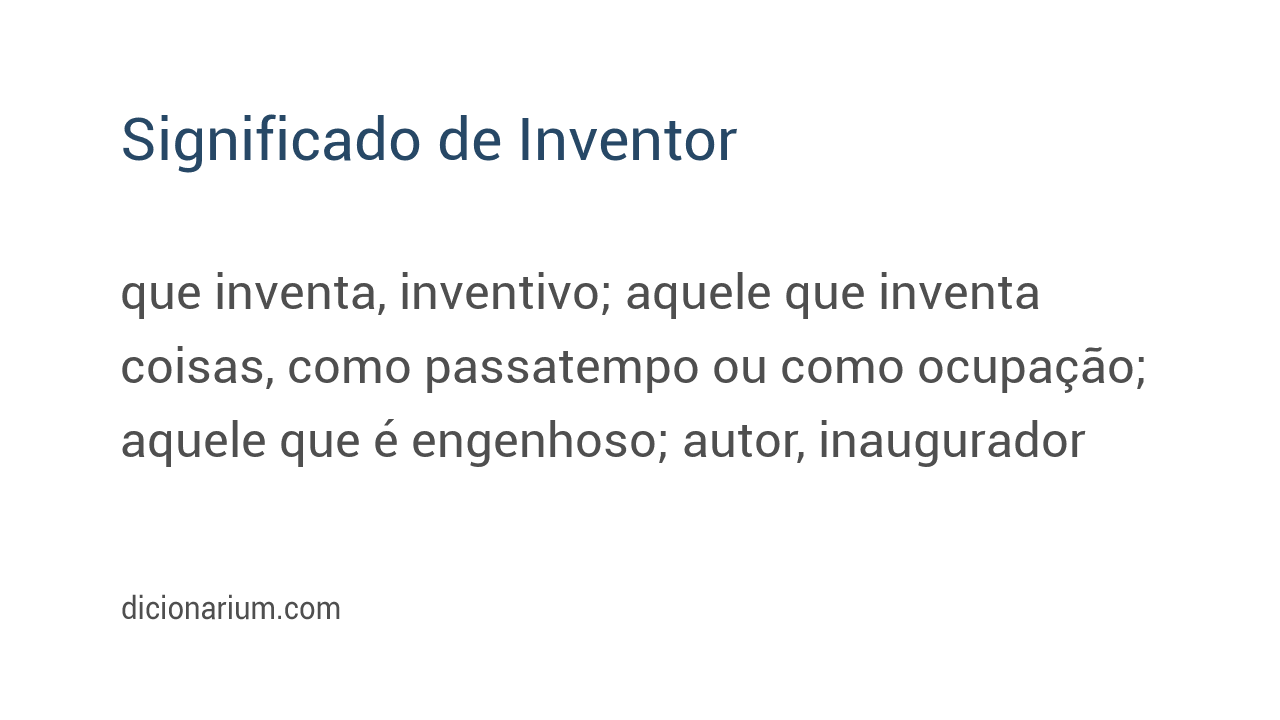 Significado de inventor