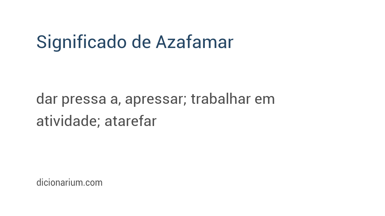 Significado de azafamar