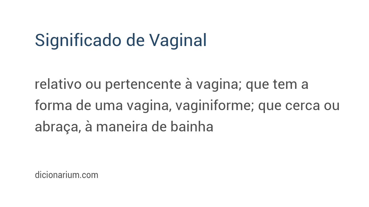 Significado de vaginal