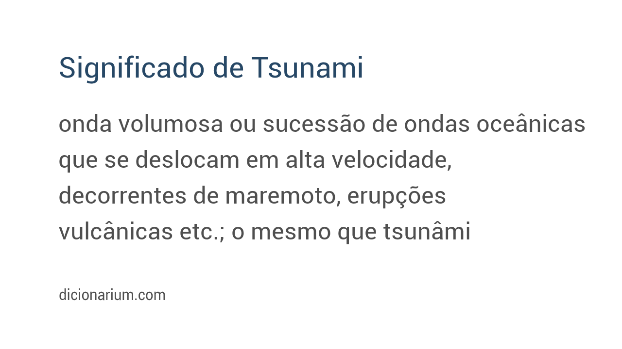 Significado de tsunami