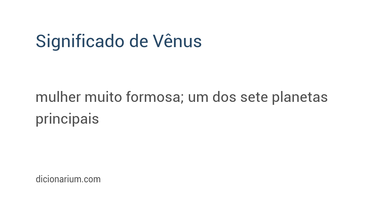 Significado de vênus
