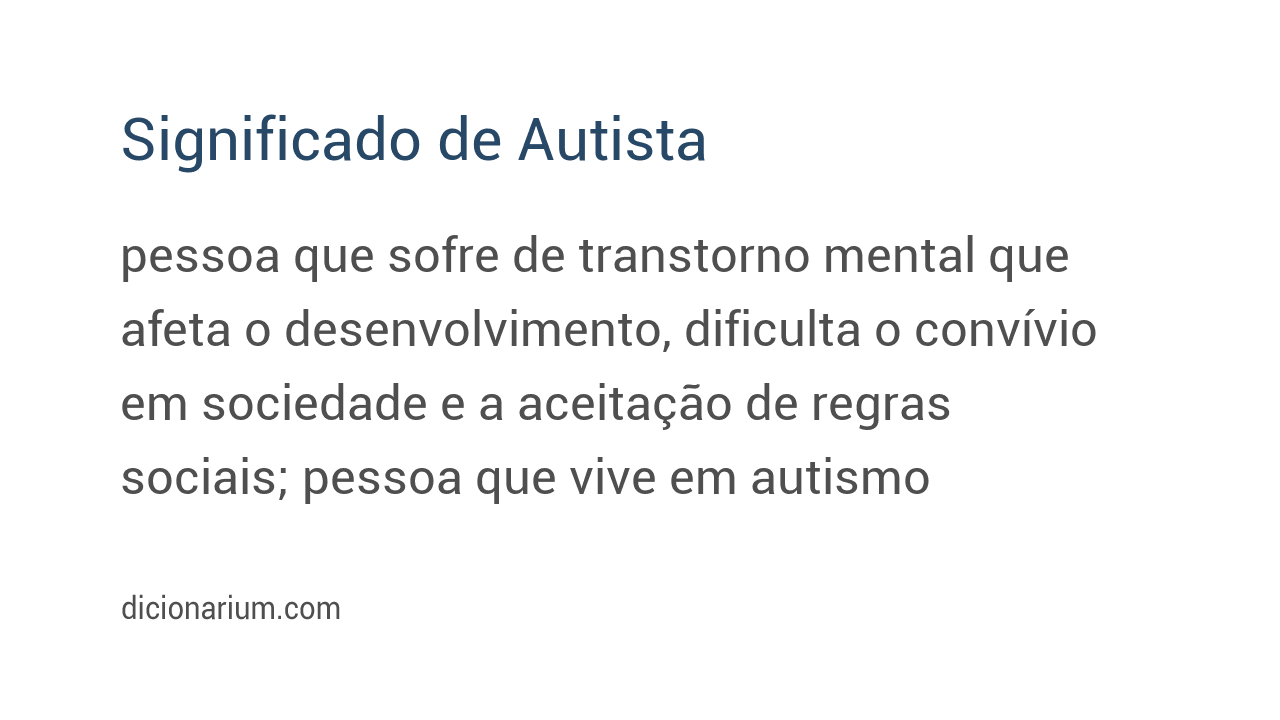 Significado de autista