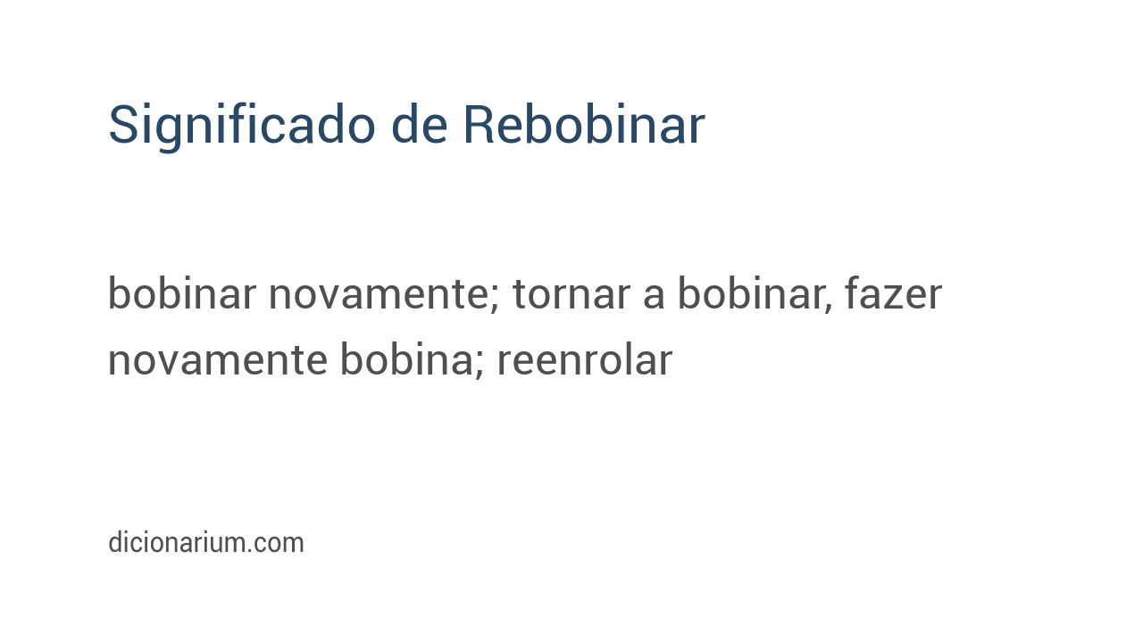 Significado de rebobinar