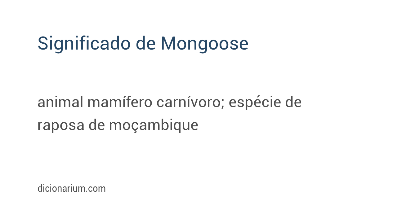 Significado de mongoose
