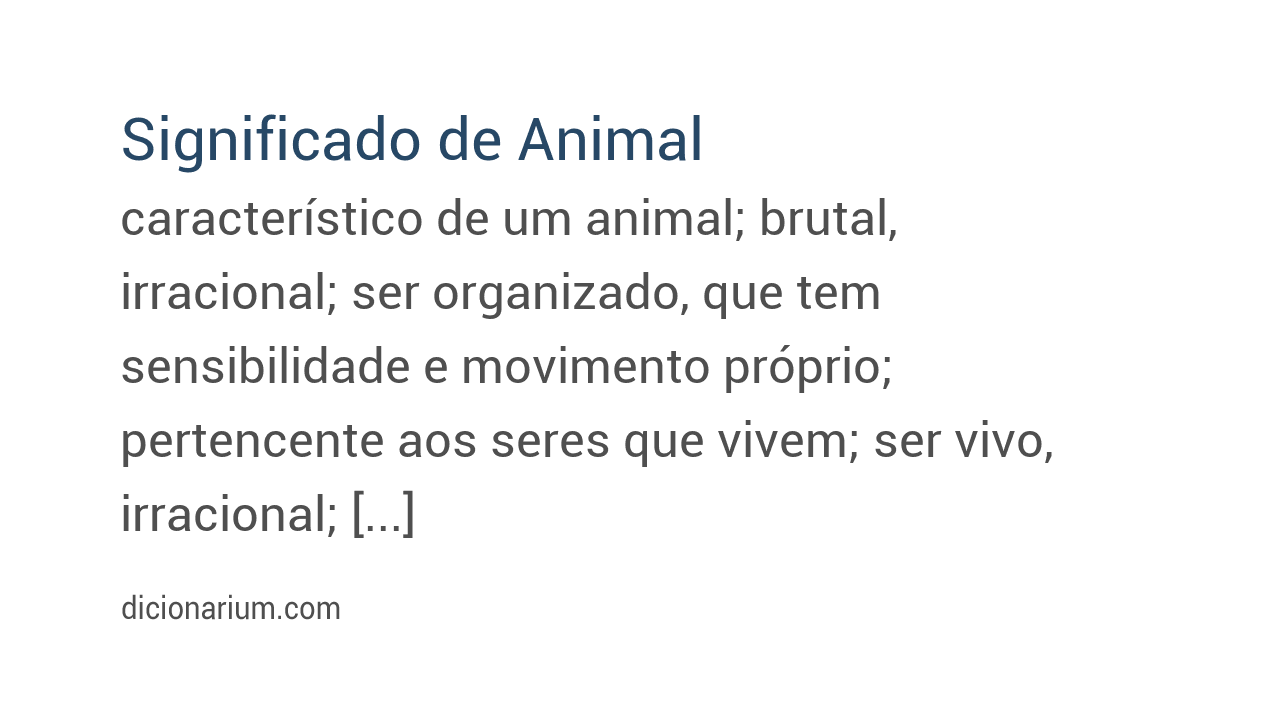 Significado de animal