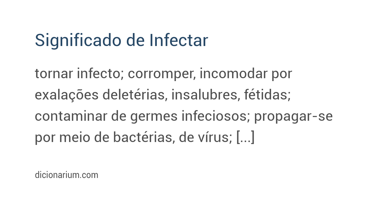 Significado de infectar