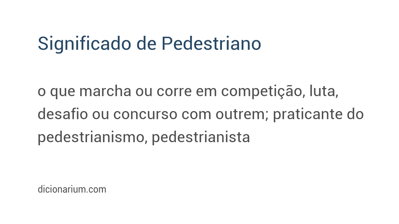 Significado de pedestriano