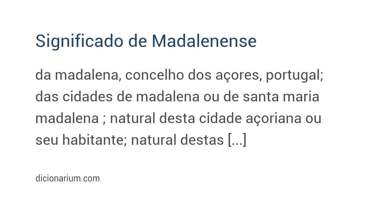 Significado de madalenense