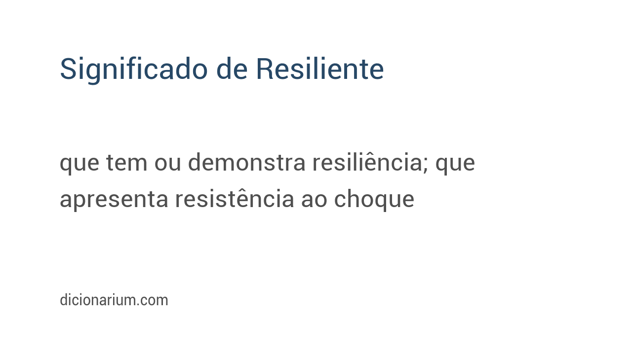 Significado de resiliente