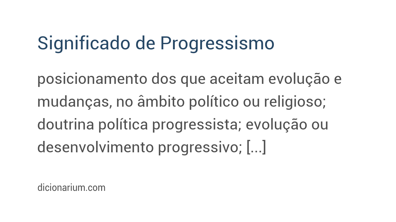 Significado de progressismo