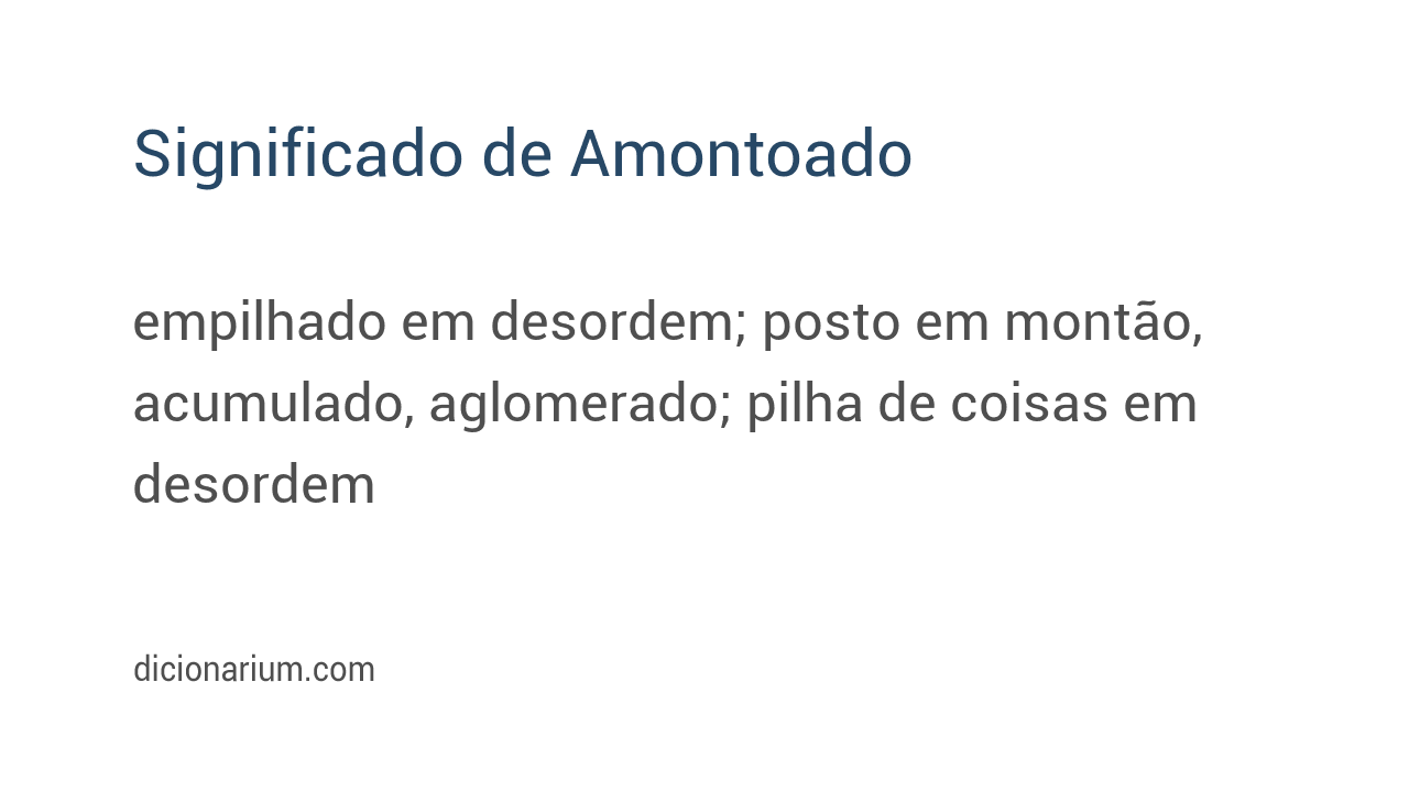 Significado de amontoado