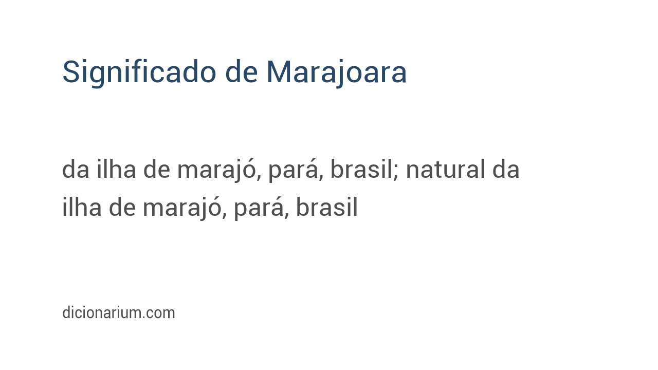 Significado de marajoara