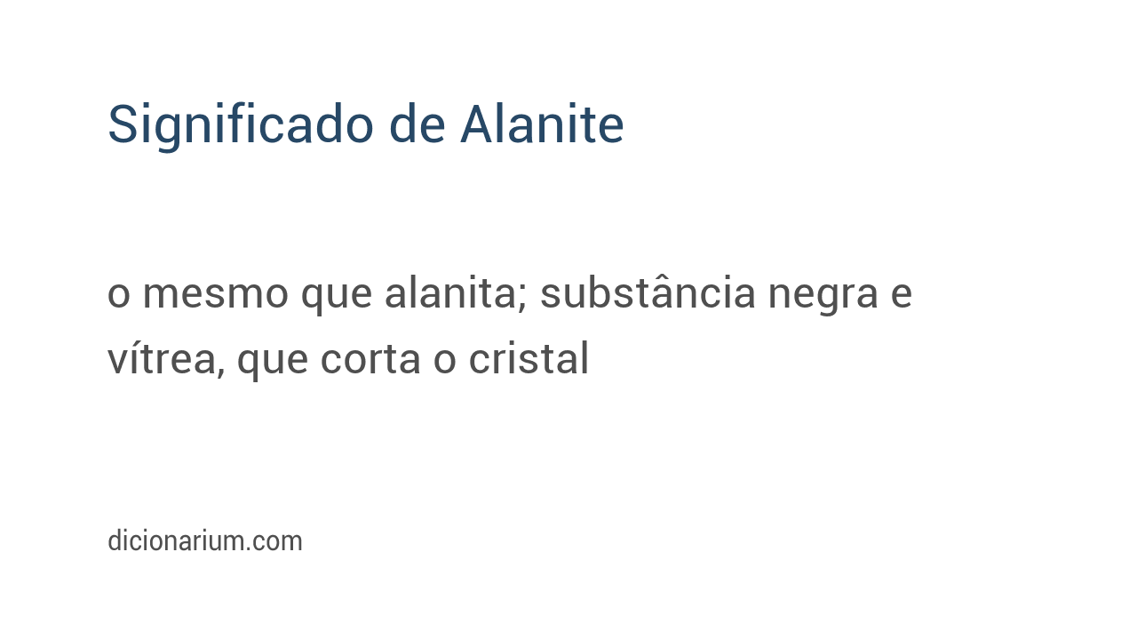 Significado de alanite